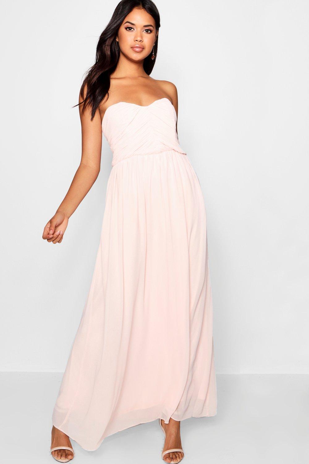 Chiffon bandeau maxi store dress