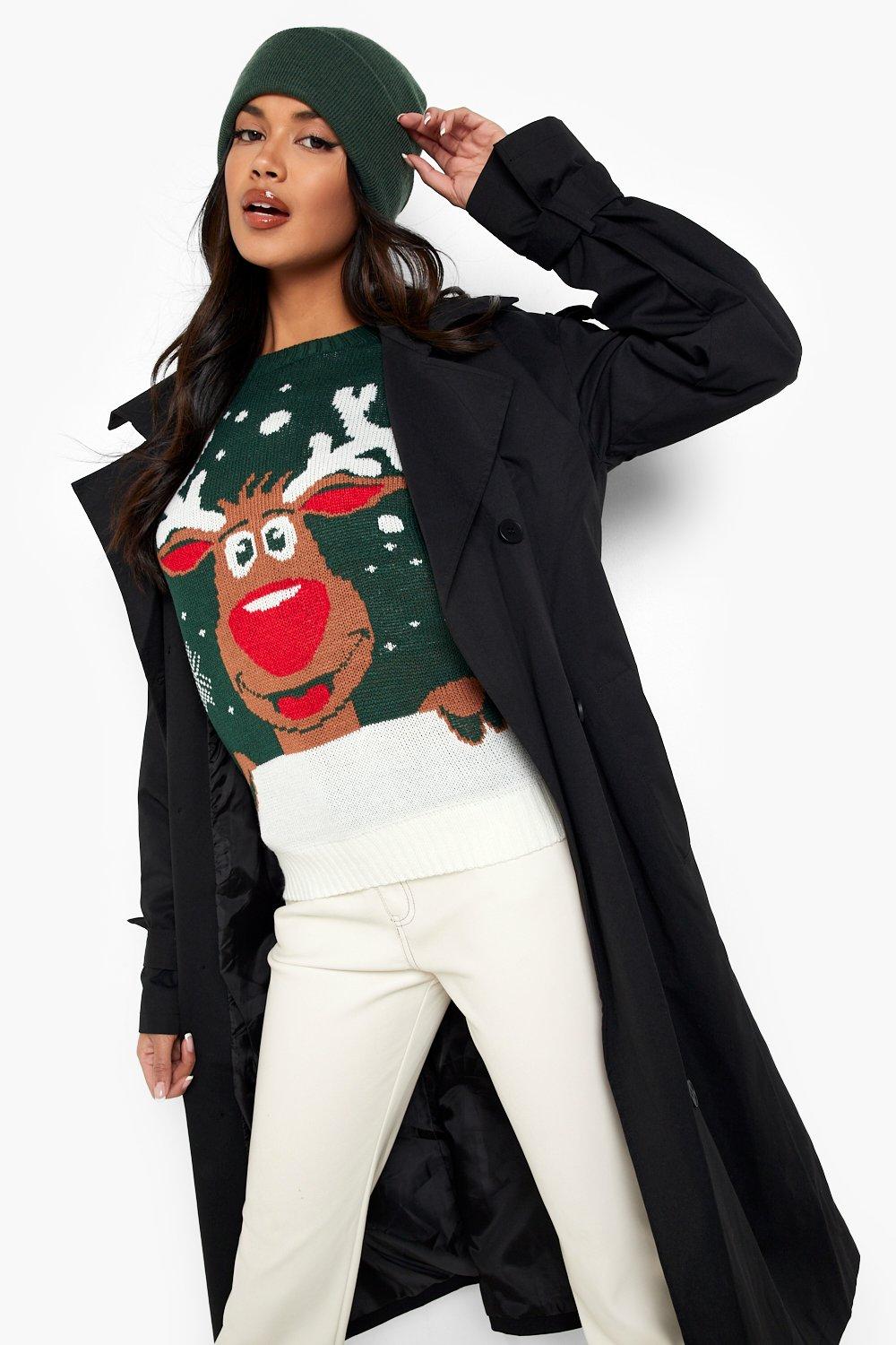 boohoo reindeer jumper