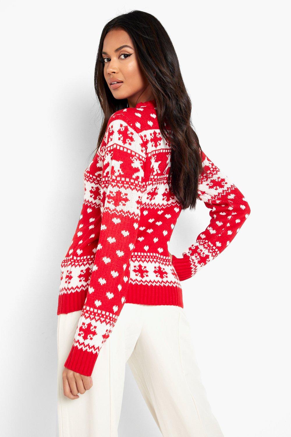 White and outlet red christmas sweater