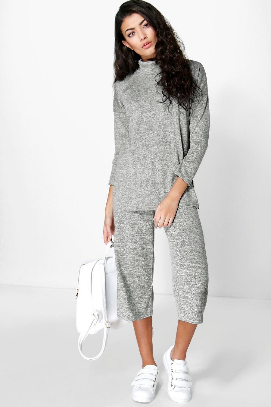 Kirsty Side Split Sweater & Culotte Two-Piece Set image number 1