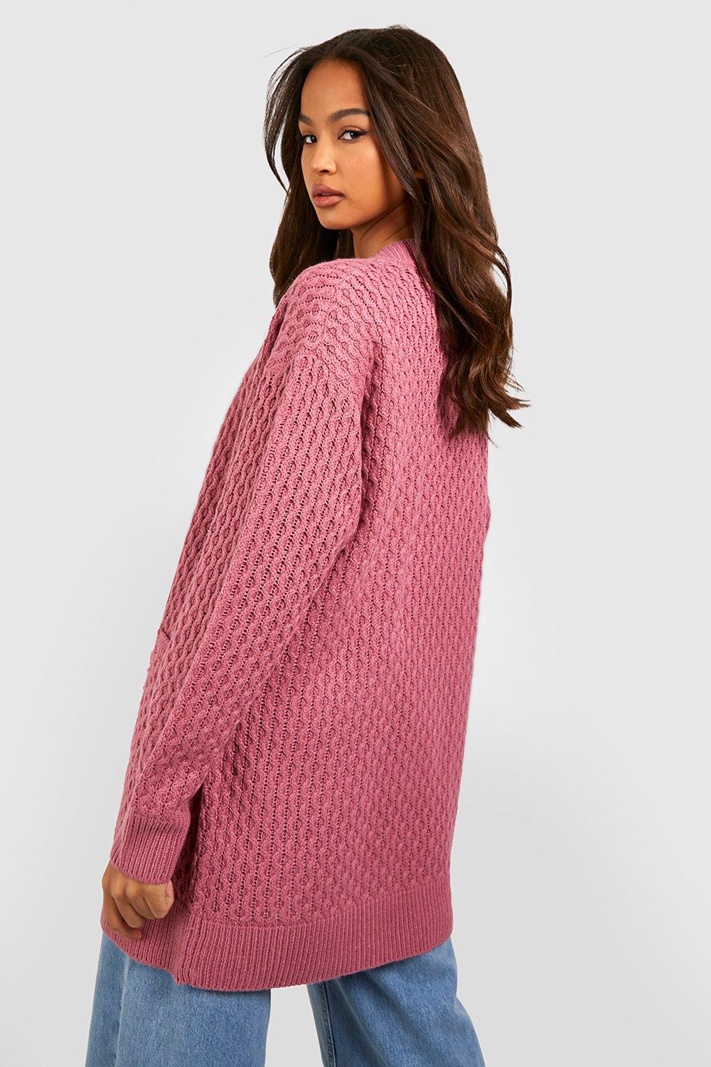 Cable Cardigan With Pockets | boohoo