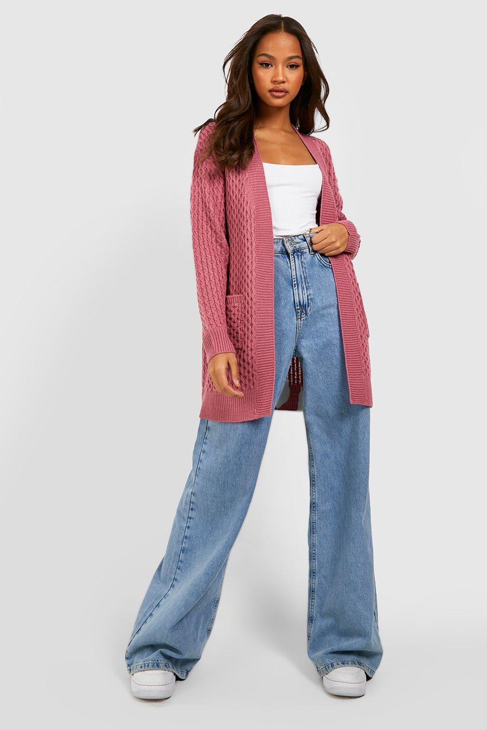 Long blush clearance cardigan