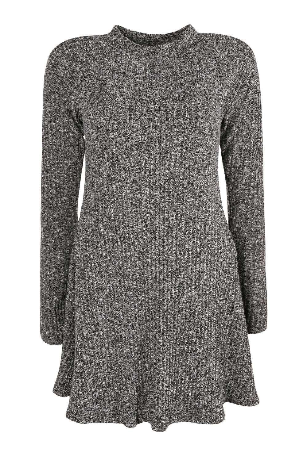 Boohoo knitted swing dress best sale