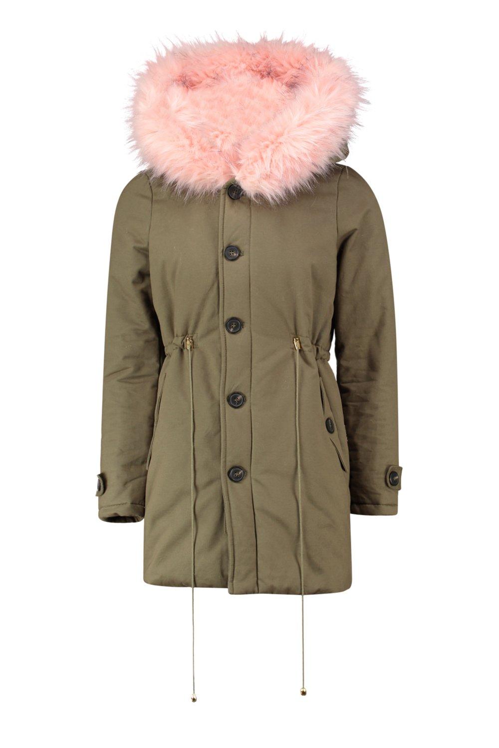 Golddigga faux fur outlet parka coat ladies