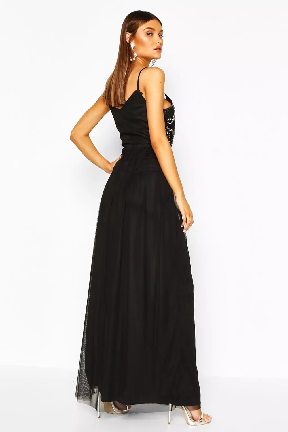 Boohoo boutique embellished maxi 2024 dress