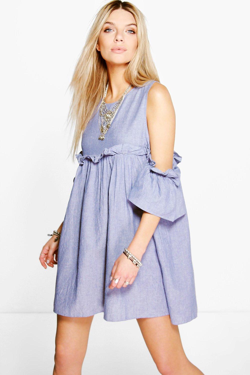 boohoo frill dress