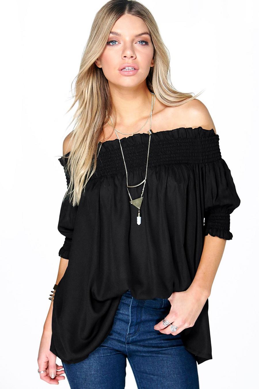 Zoe Woven Off The Shoulder Tunic image number 1