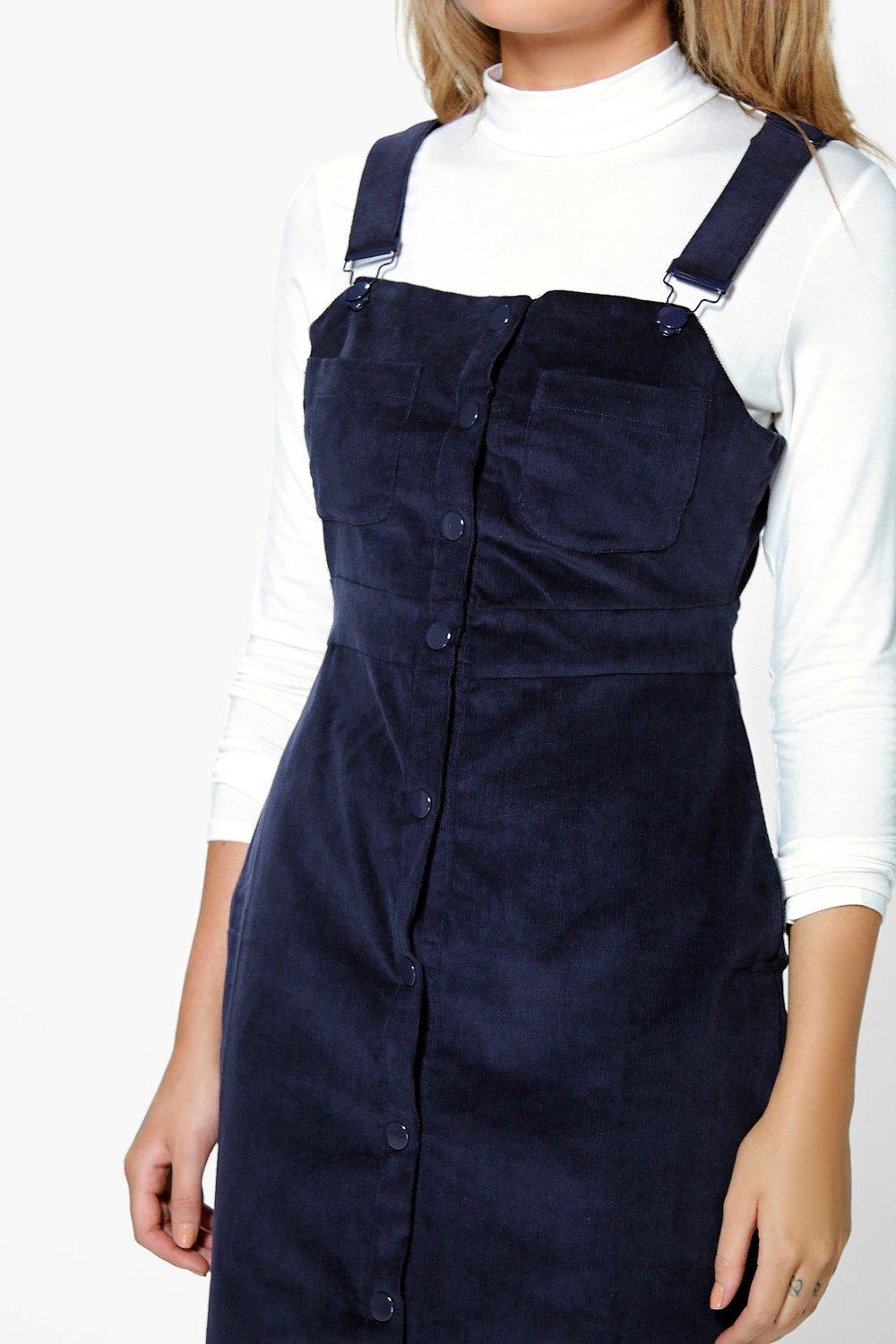 womens midi pinafore dress