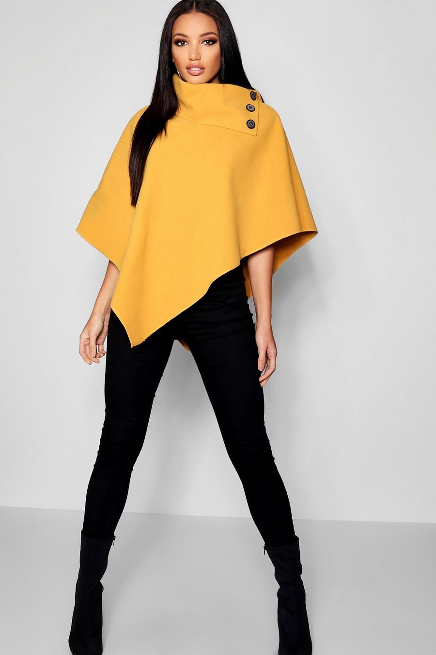 Mustard Cape With Buttons image number 1
