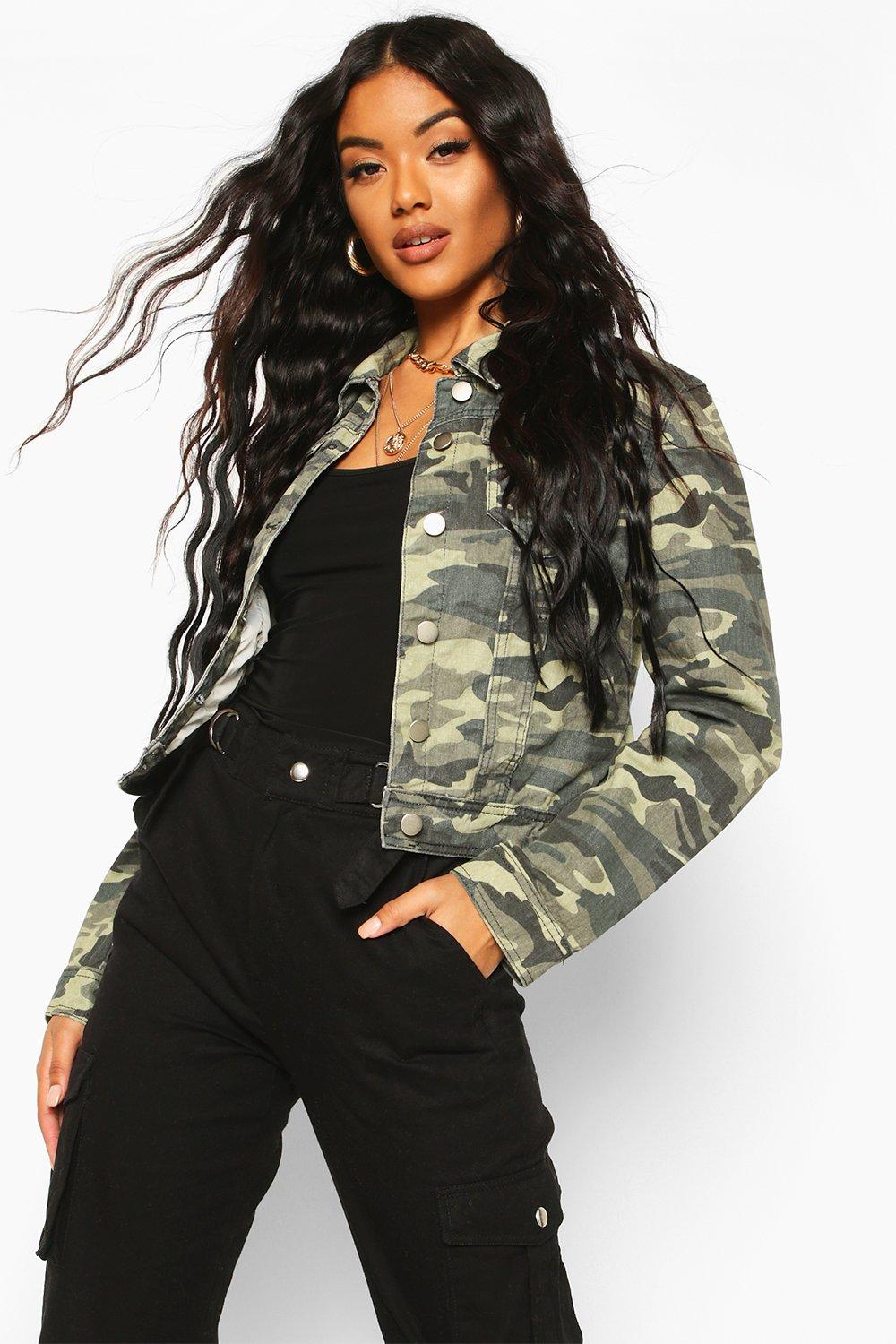 Camo denim jacket store cheap