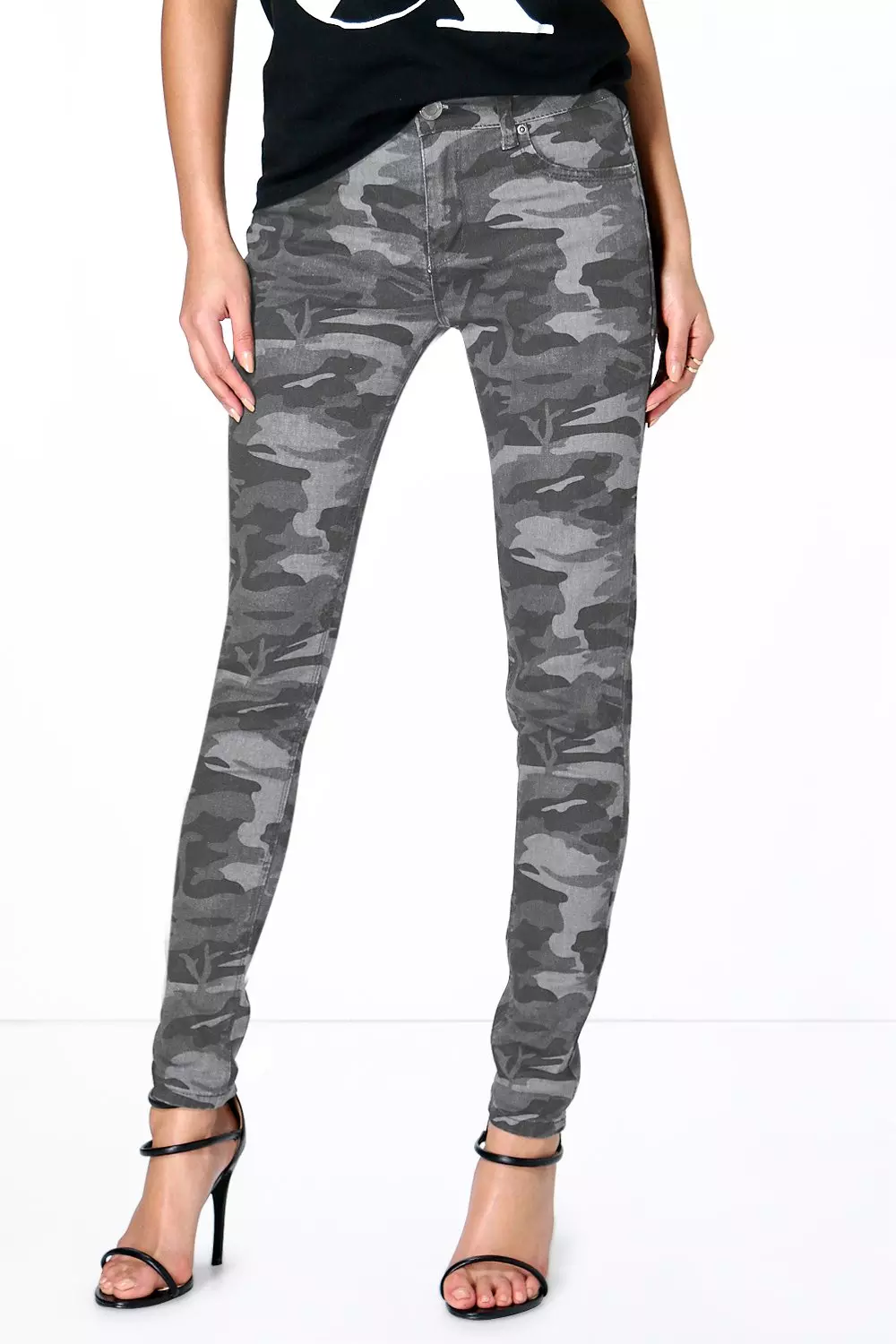 Army print hot sale skinny jeans