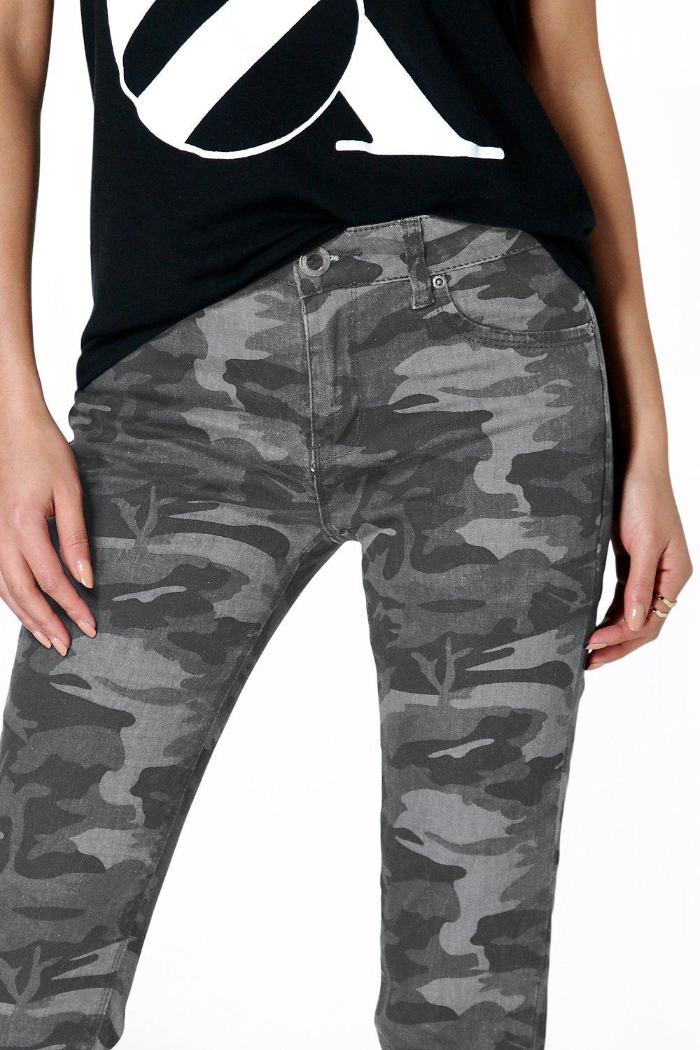 women's camouflage skinny fit jeans