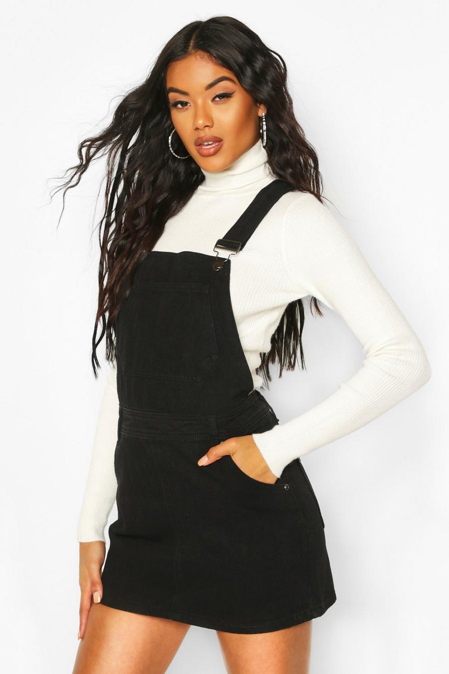 Denim Overall Pinafore Dress image number 1