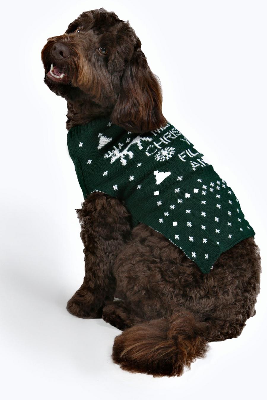 סוודר לכלב עם כיתוב Merry Xmas Ya Filthy Animal image number 1
