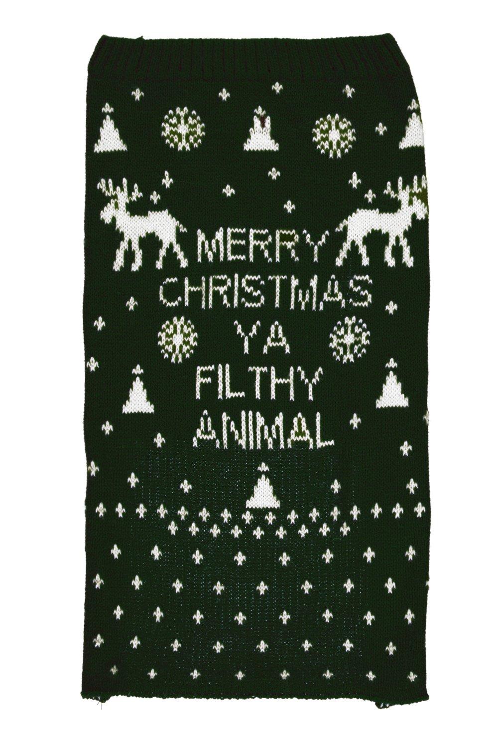 Merry christmas ya filthy animal dog sweater best sale