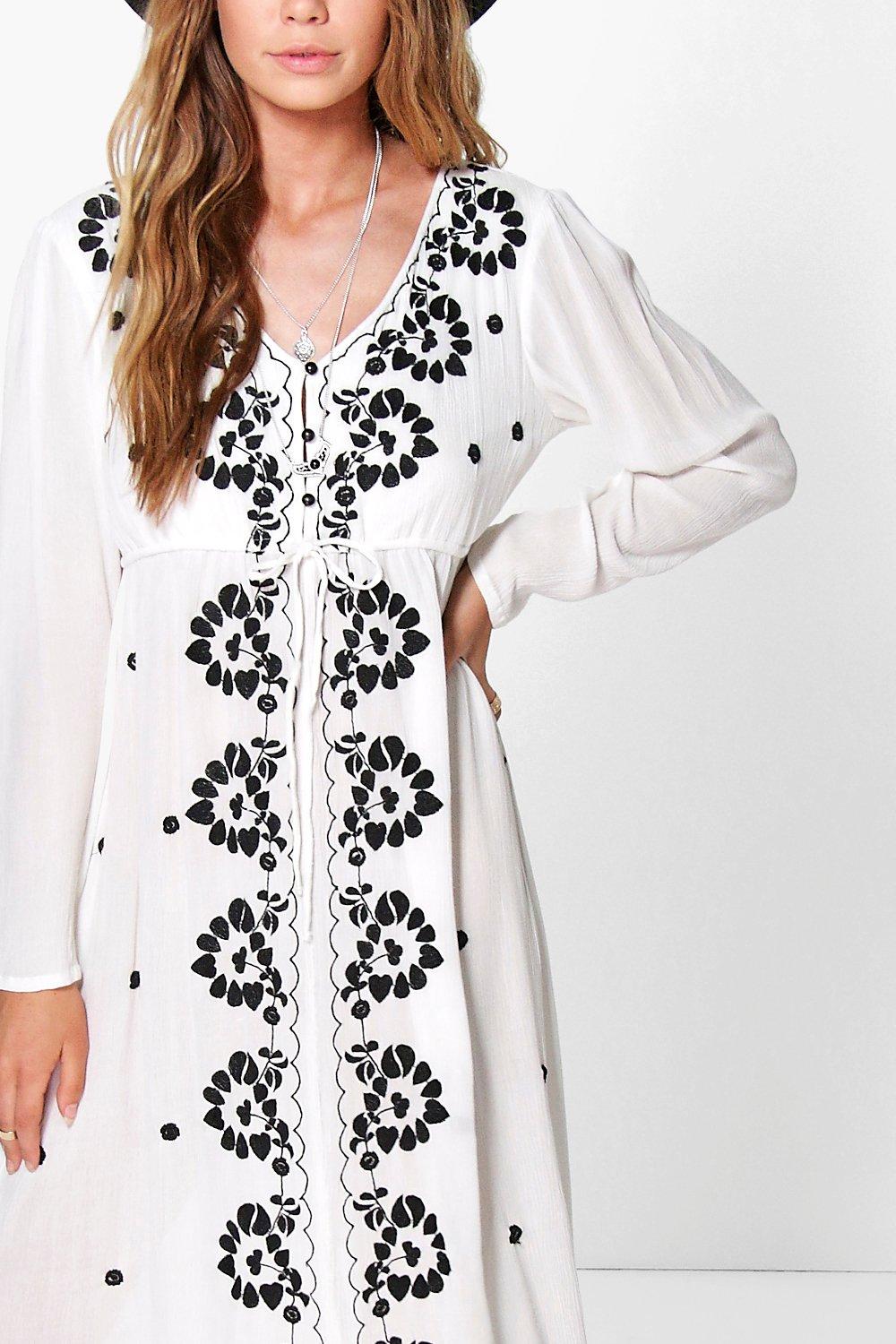 Georgia embroidered maxi hot sale dress