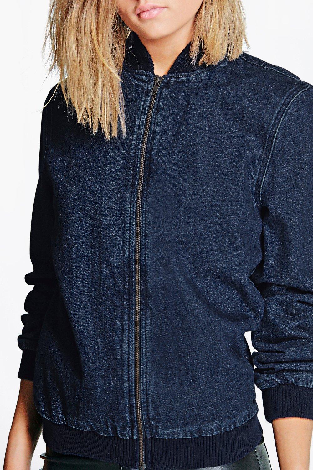 Denim bomber cheap jacket womens