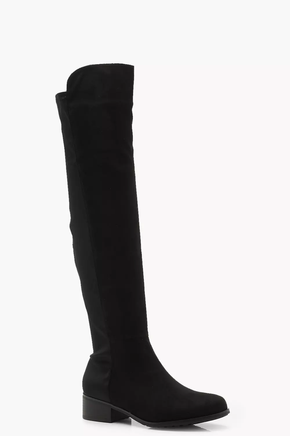 Elastic back knee outlet high boots