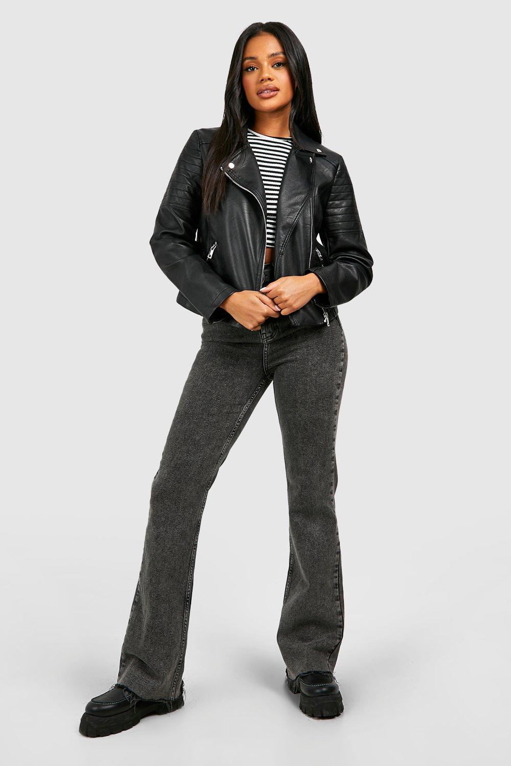 Faux leather biker jeans hotsell