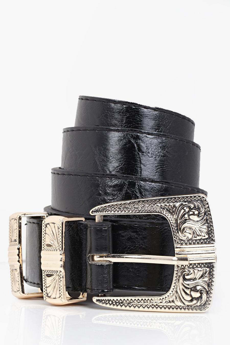 Cintura con punta in metallo stile western image number 1