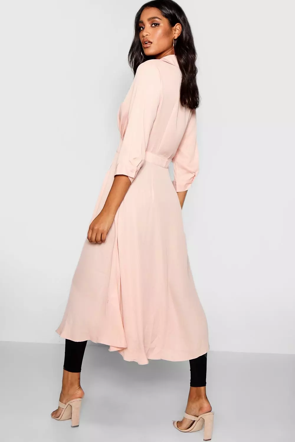 Plunge neck 2025 split maxi shirt