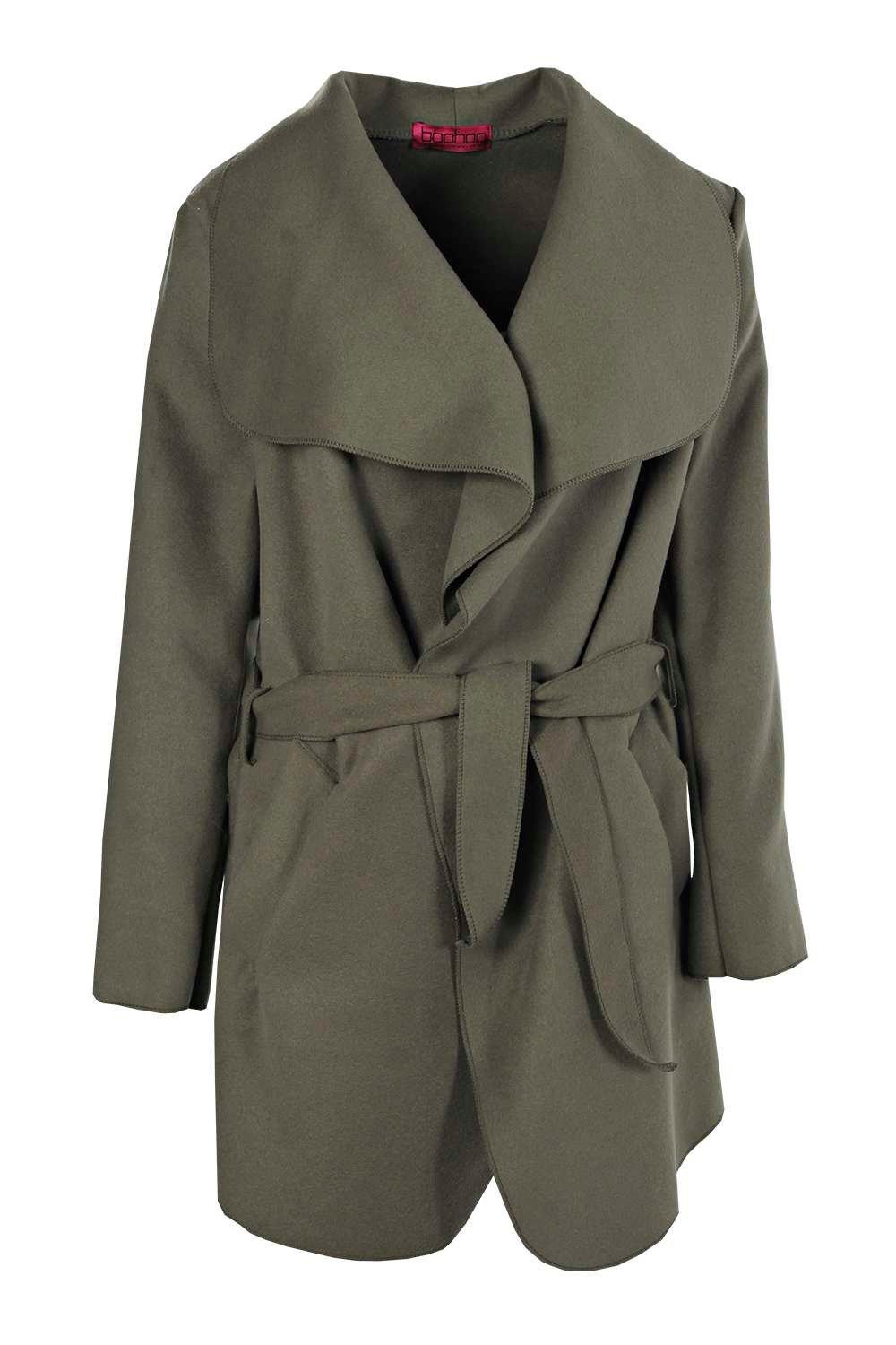 Khaki waterfall coat best sale