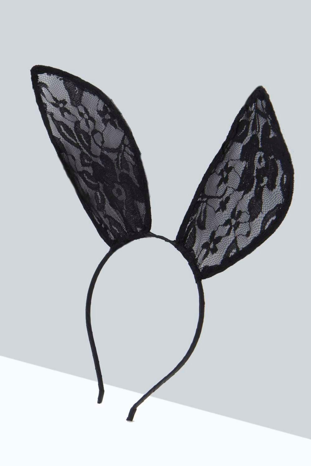 Black Lace Bunny Ears