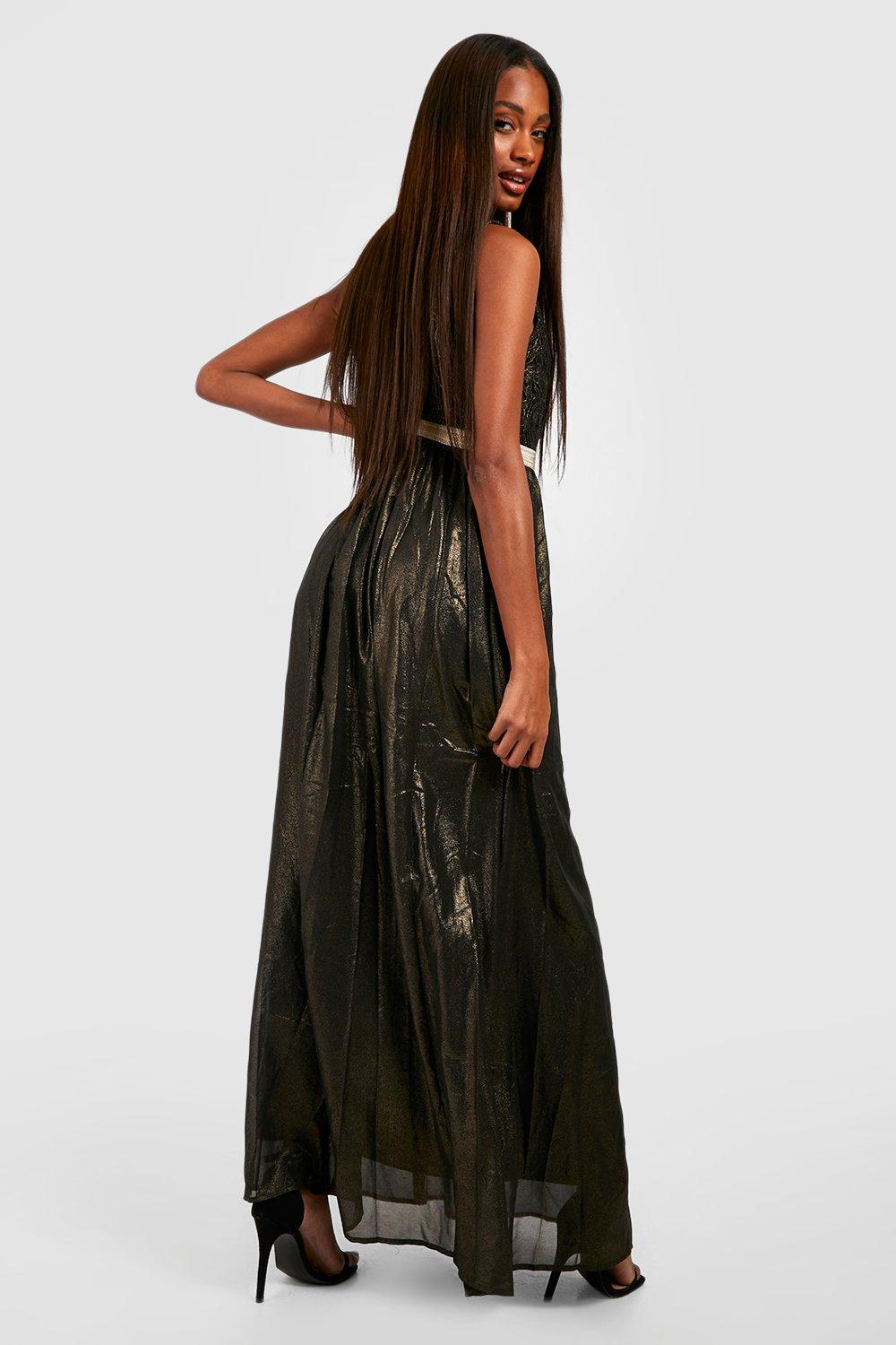 Black hotsell metallic gown