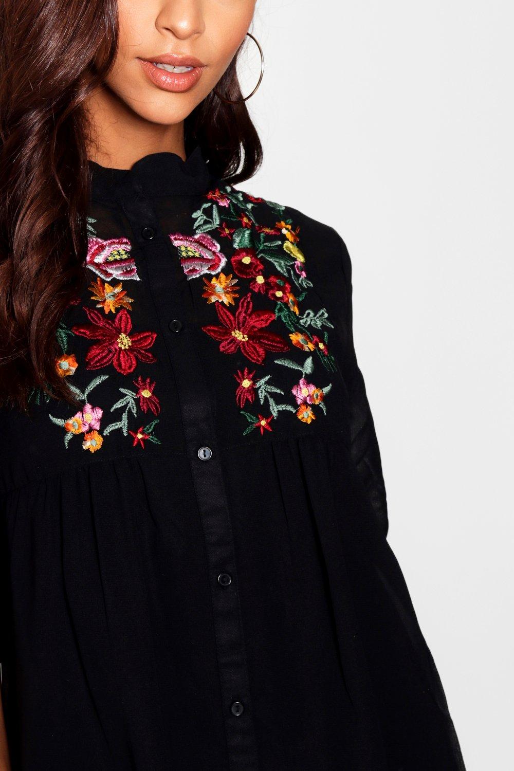 Embroidery store shirt dress