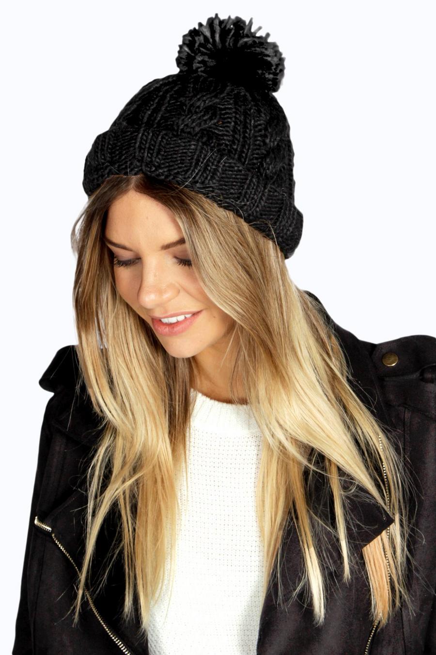 Rosie Chunky Knit Bobble Hat image number 1