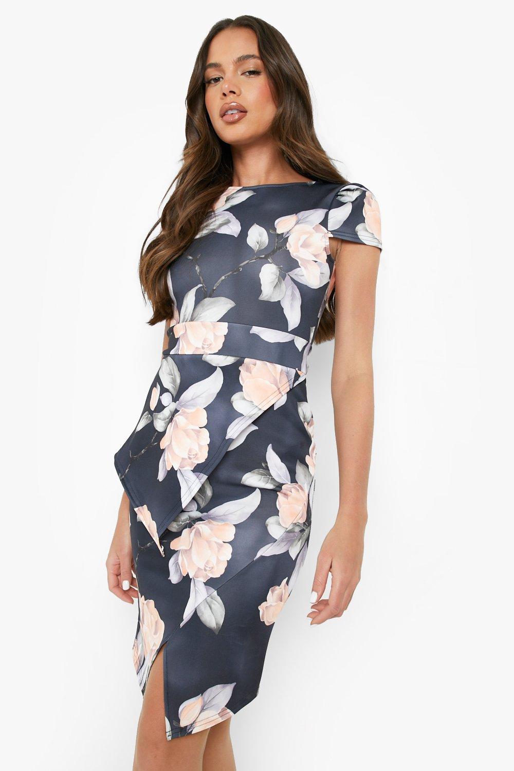 peplum midi dress uk