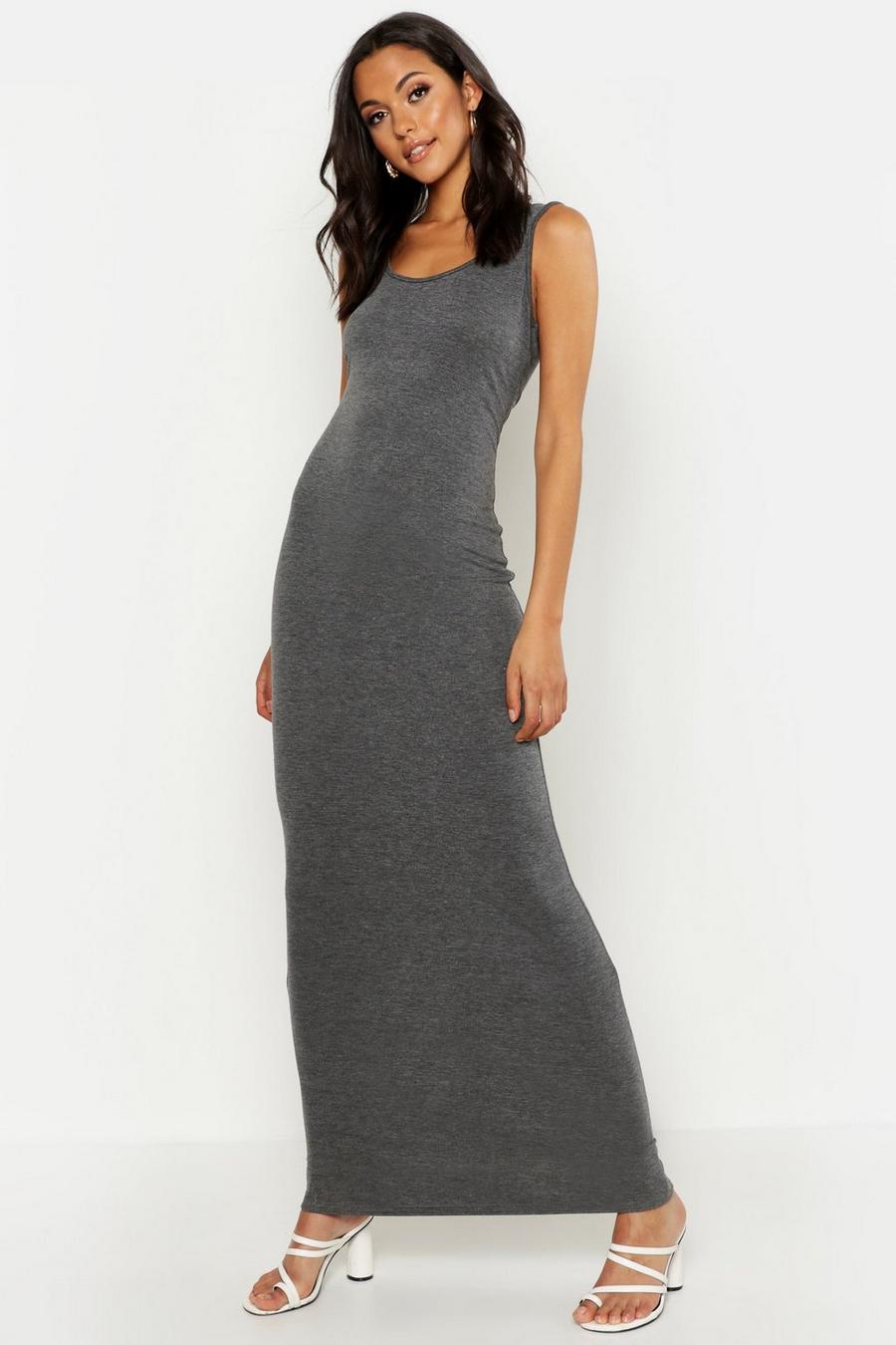 Charcoal Tall Basic Maxi Dress image number 1