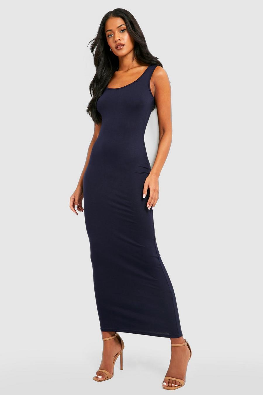 Navy Tall Basic Maxi Dress image number 1