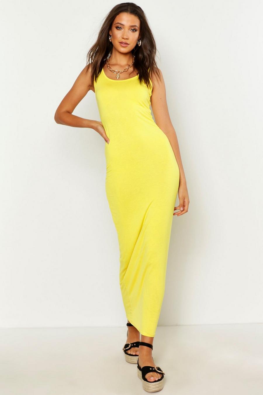 Tall - Robe longue simple, Yellow image number 1