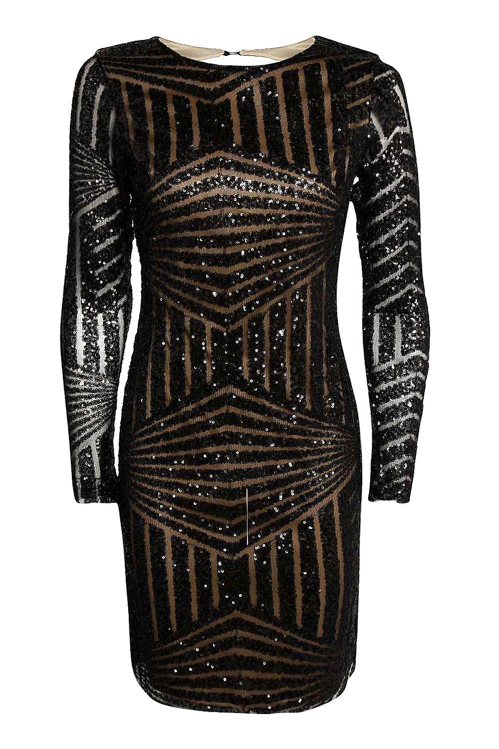 Boohoo sequin hot sale bodycon dress