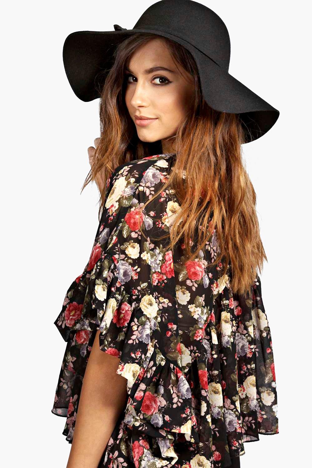 oversized wool floppy hat