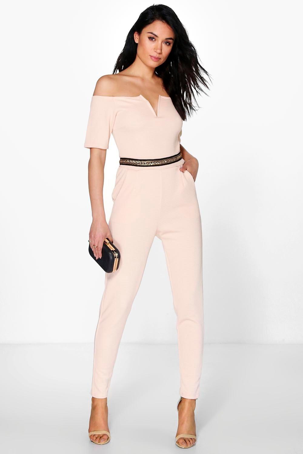 boohoo bardot jumpsuit