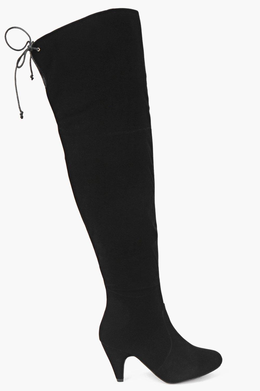 over the knee heeled boots
