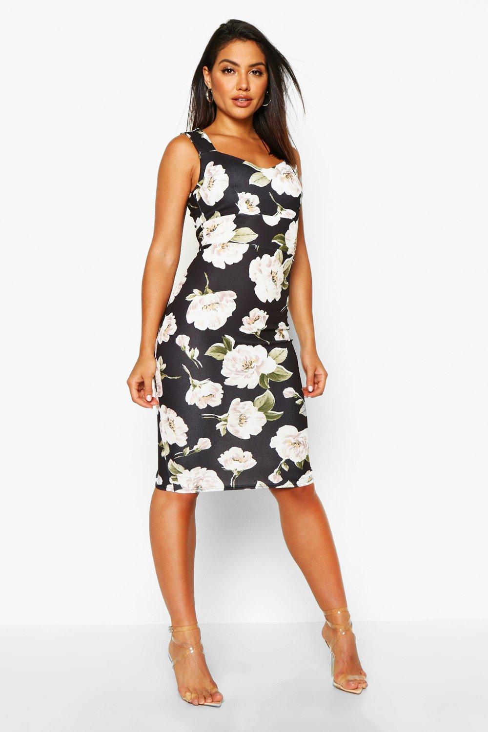 boohoo floral midi dress