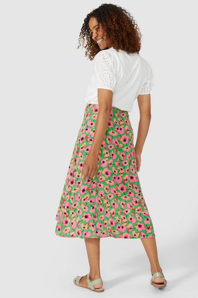 Compete Stab flow Maine Fushia Flower Print Mock Wrap Skirt | Debenhams