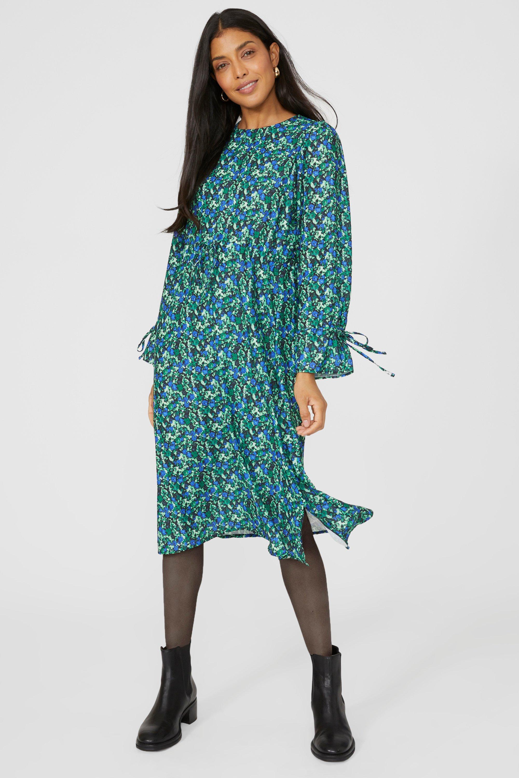 Maine Printed Dress With Side Splits | Debenhams