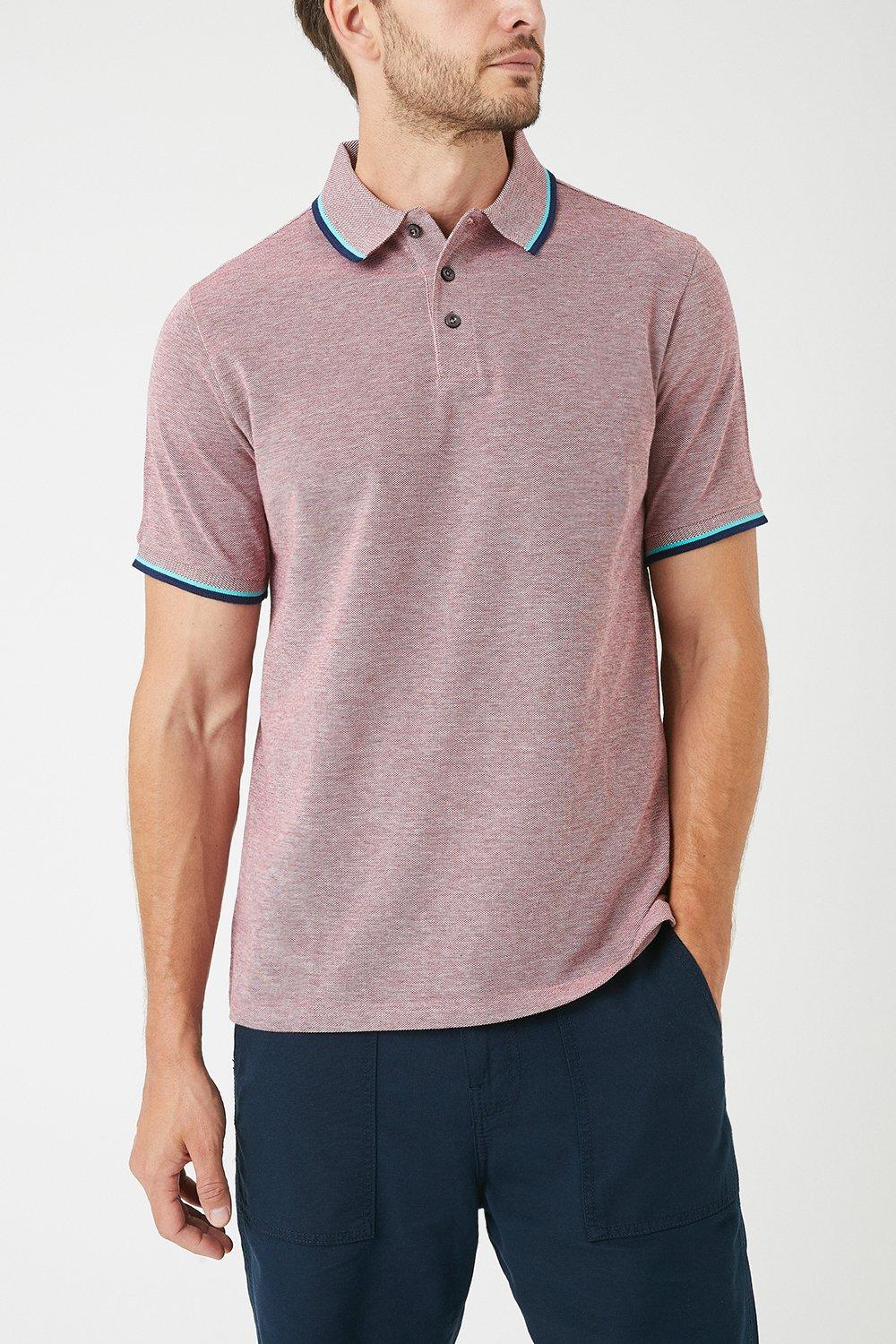 Polos | Birdseye Tipped Polo | Maine