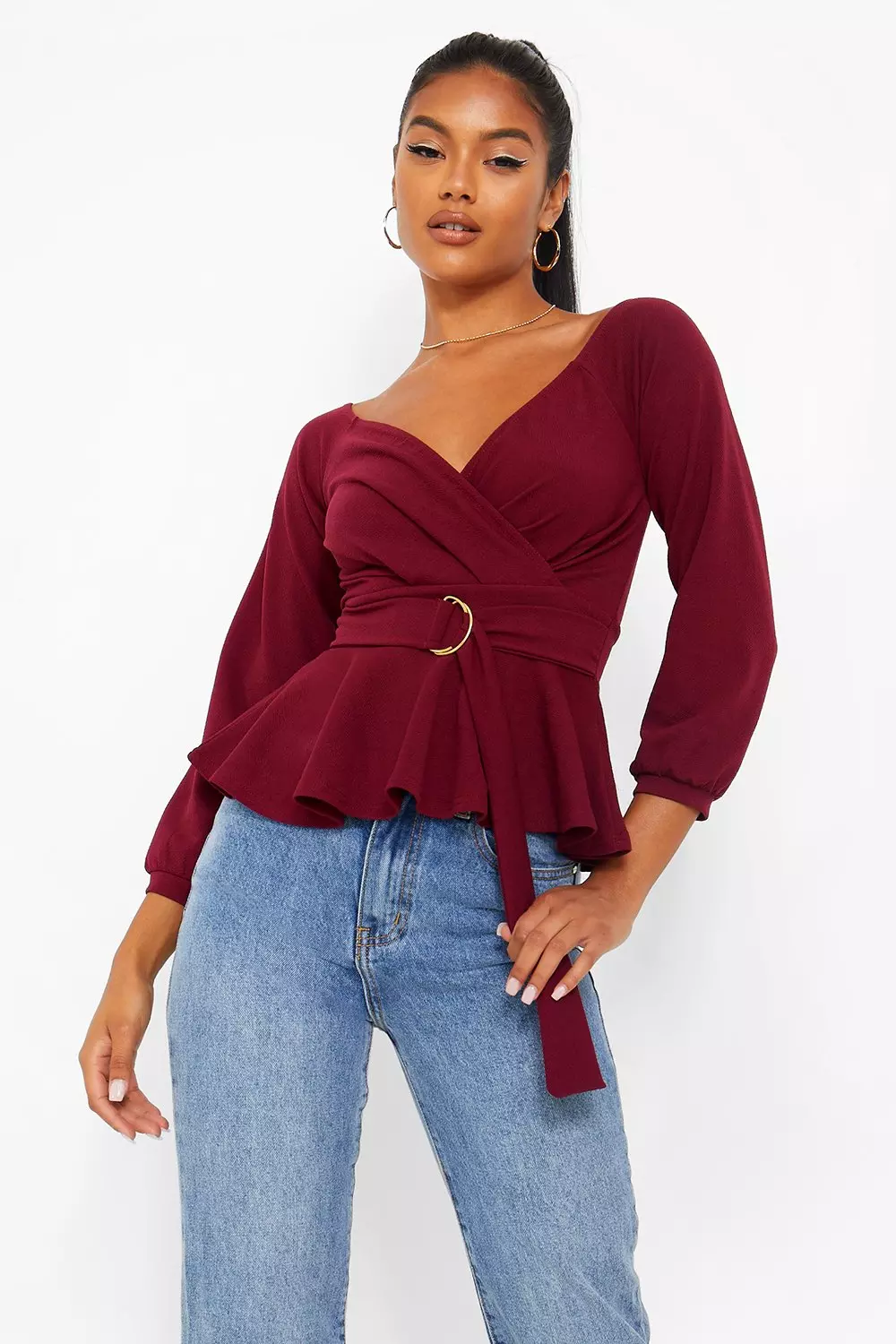 Peplum shirt clearance eastern