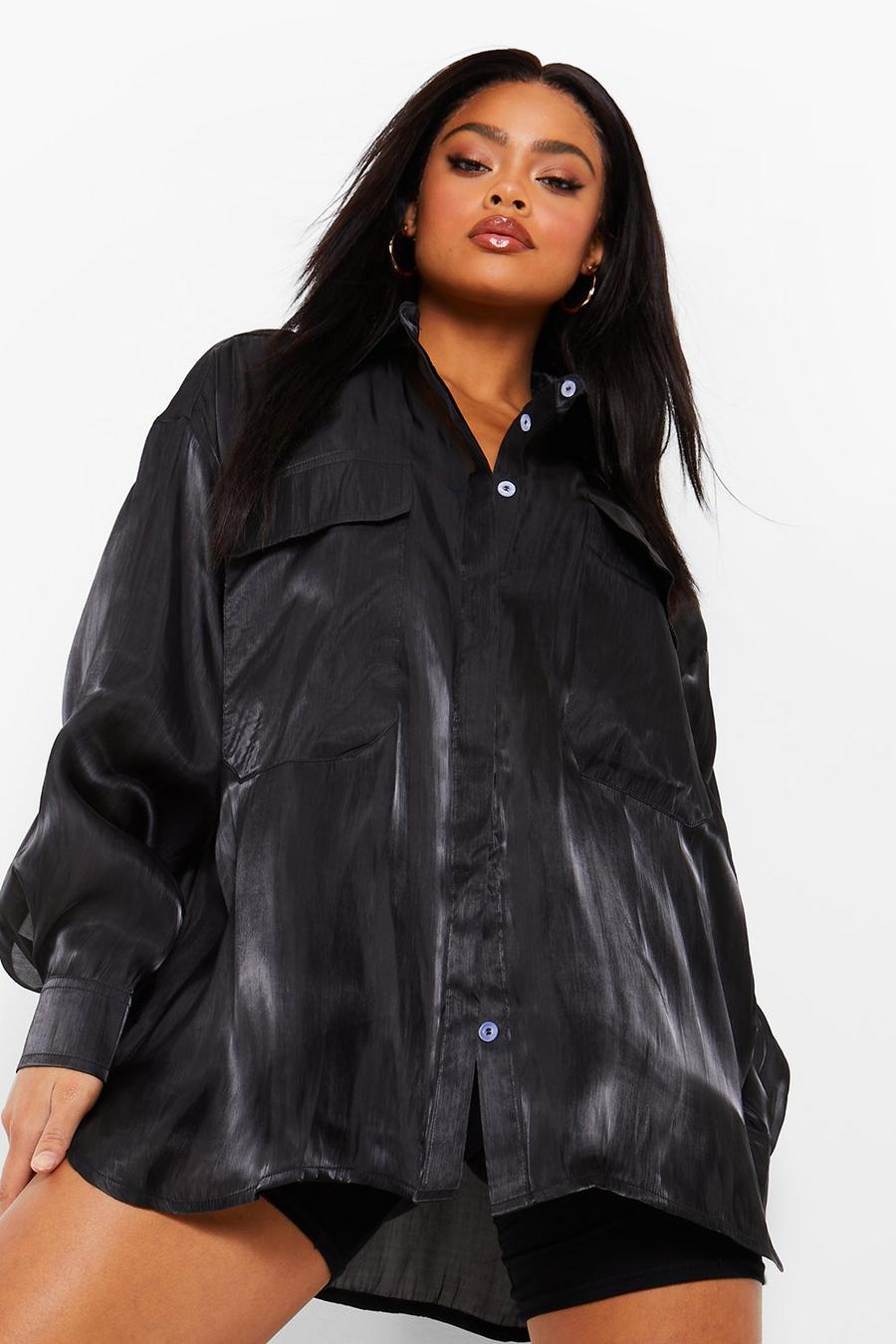 Satin Oversized Shirt image number 1