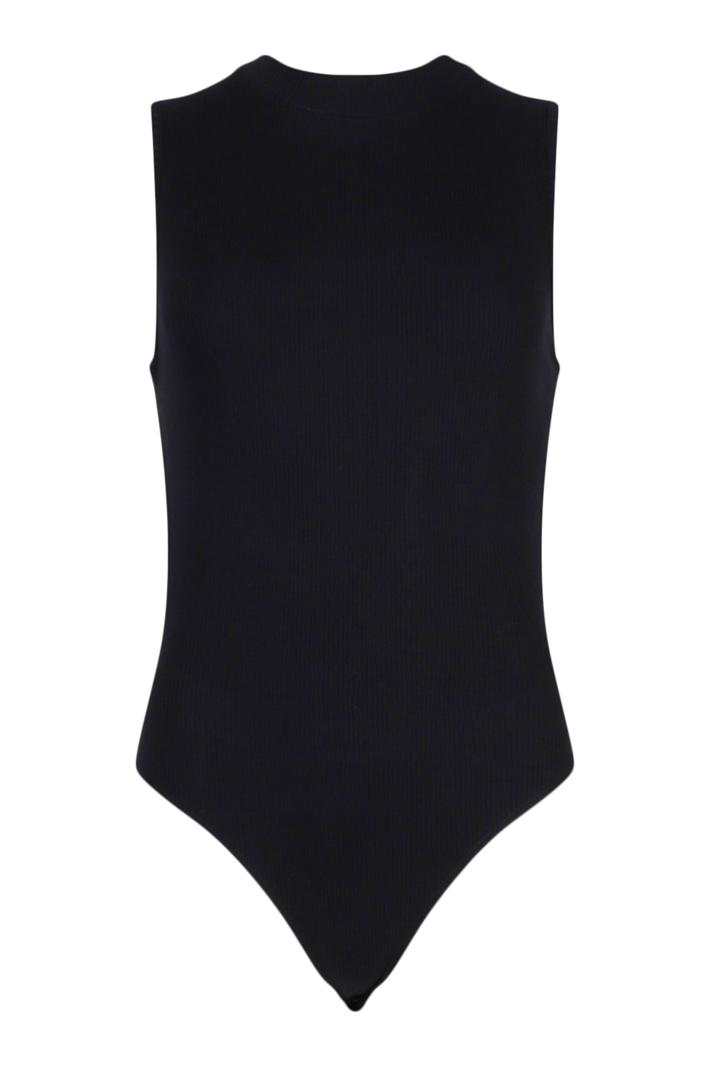 Strap-detail Ribbed Bodysuit - Dark gray - Ladies