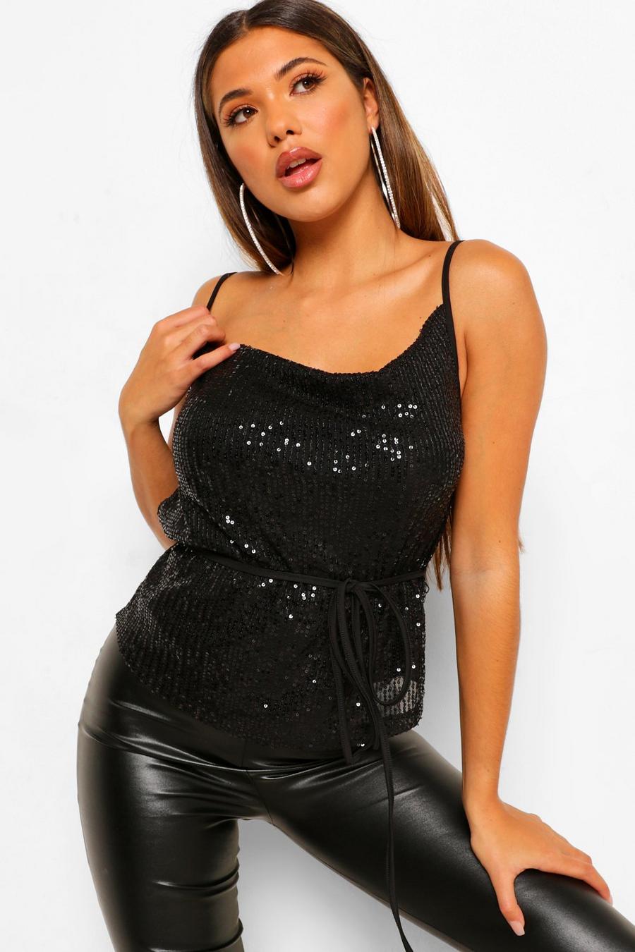Sparkling Sequin Glitter Silver Sequin Tank Top For Women Plus Size 5XL, V  Neck, Swing Vest, Clubwear N4 T200706 From Luo04, $9.66