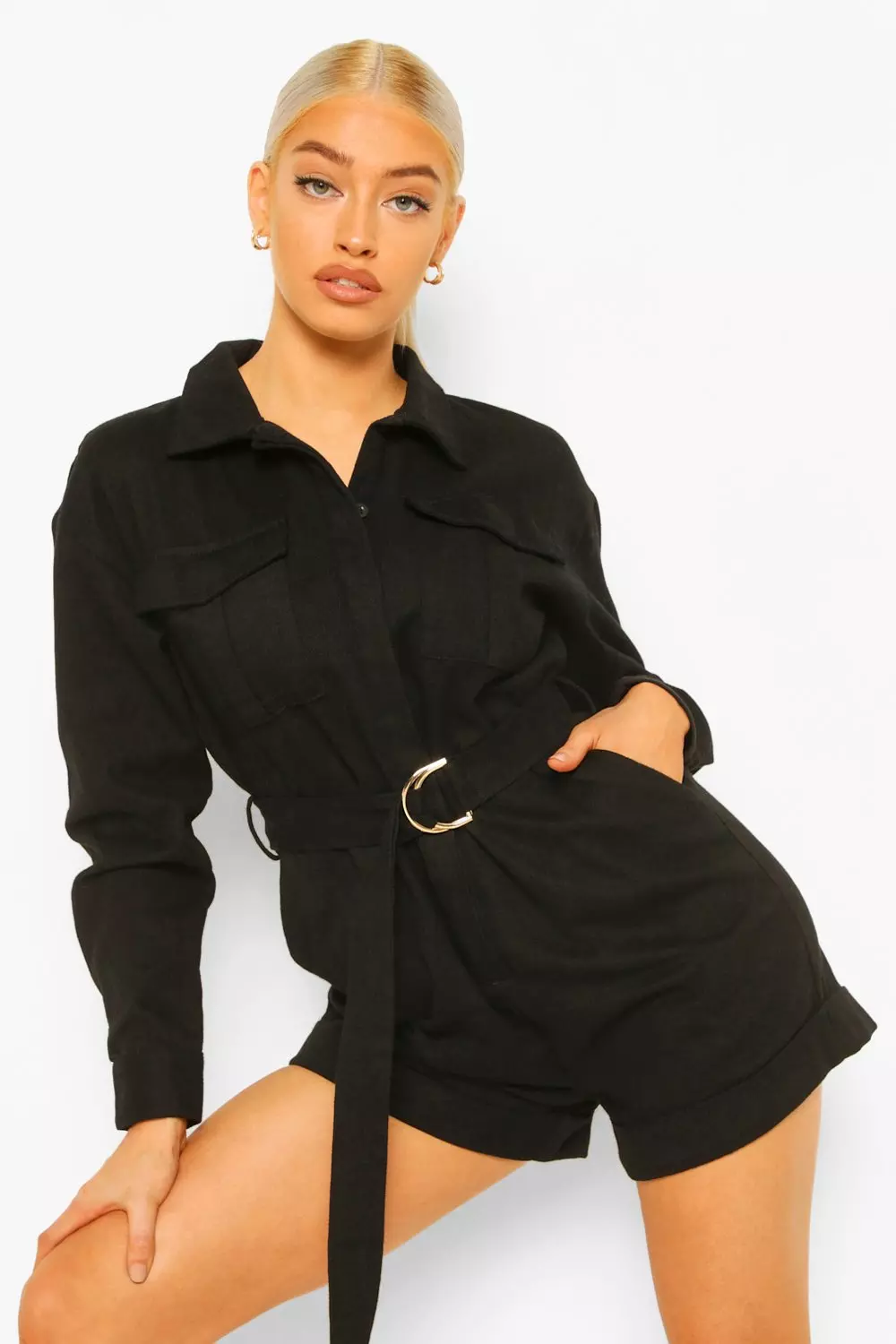 Utility store belted playsuit