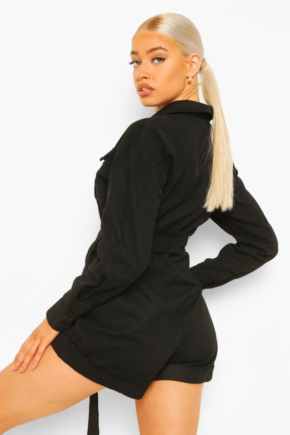 Utility belted playsuit sales
