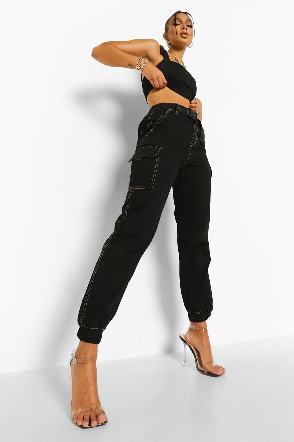 Black jean store joggers womens