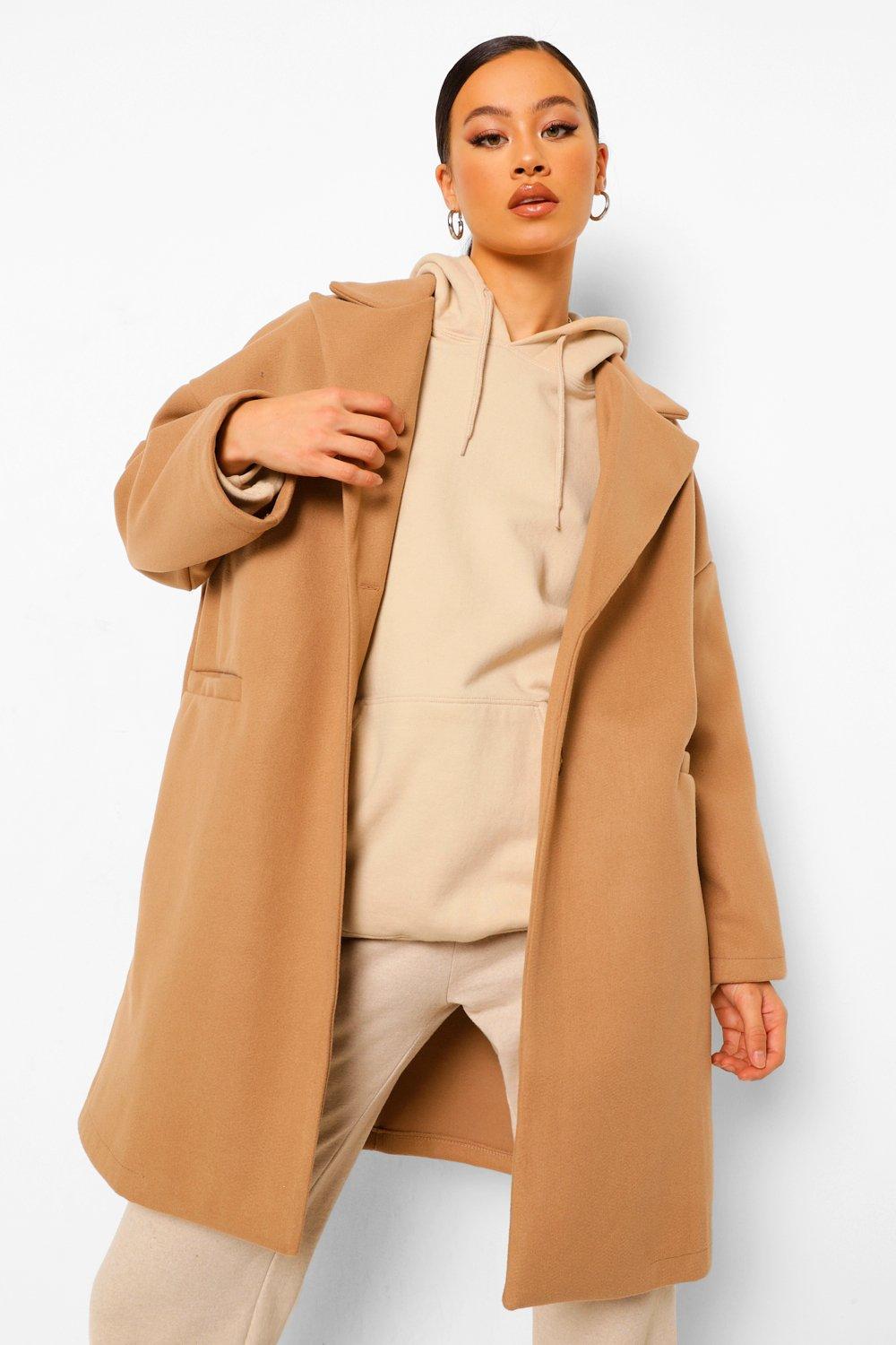 Tailored Wool Look Coat boohoo